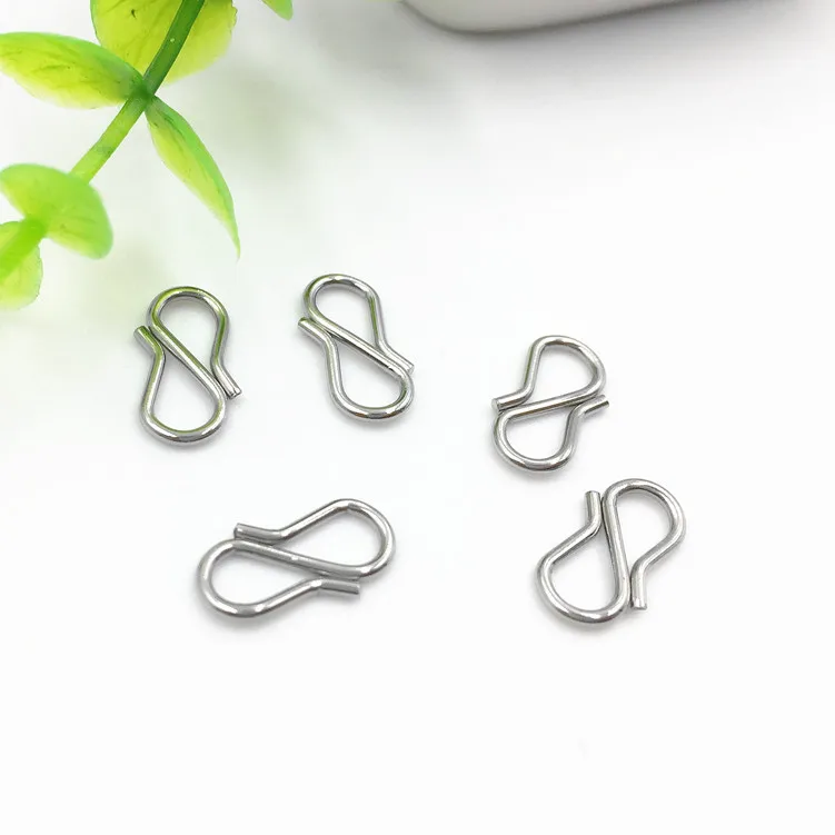 10pcs 13.5x7mm Stainless Steel S Shape Hook Clasp for Necklace Jewelry End Terminator Making DIY Findings Components | Украшения и