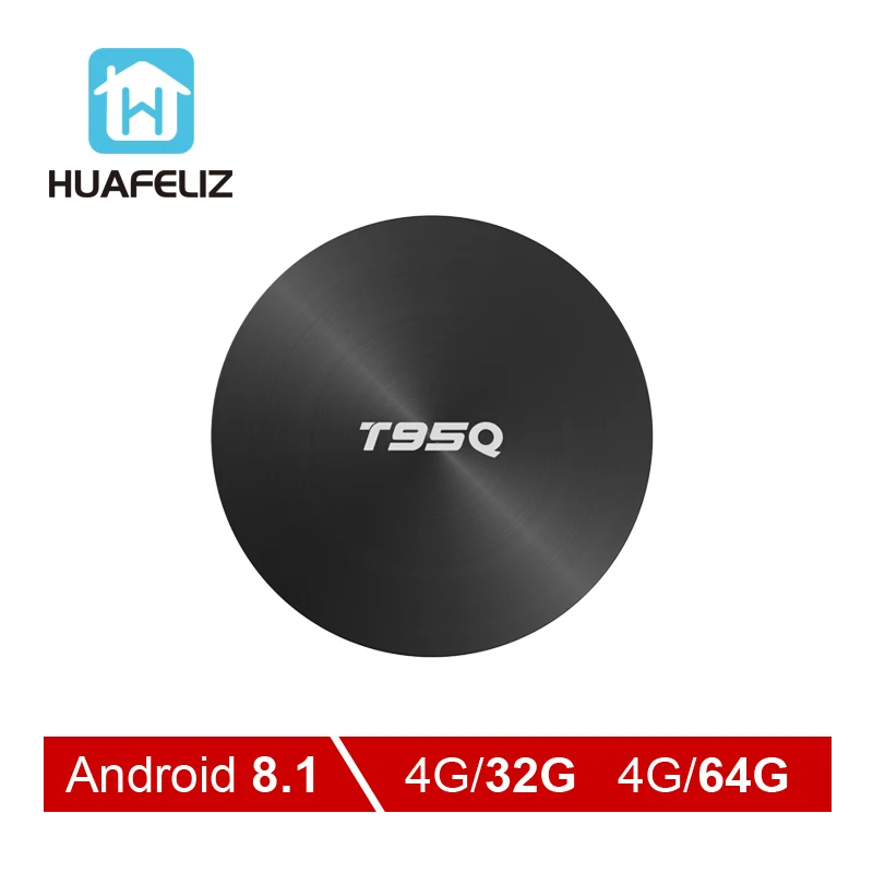 T95Q Android 8,1 Tv Box 4 GB 32 GB Amlogic S905X2 Quad Core 2,4/5,8G Wifi BT4.1 1000 M 4 K reproductor de medios 4GB64GB Android caja de tv inteligente - 1
