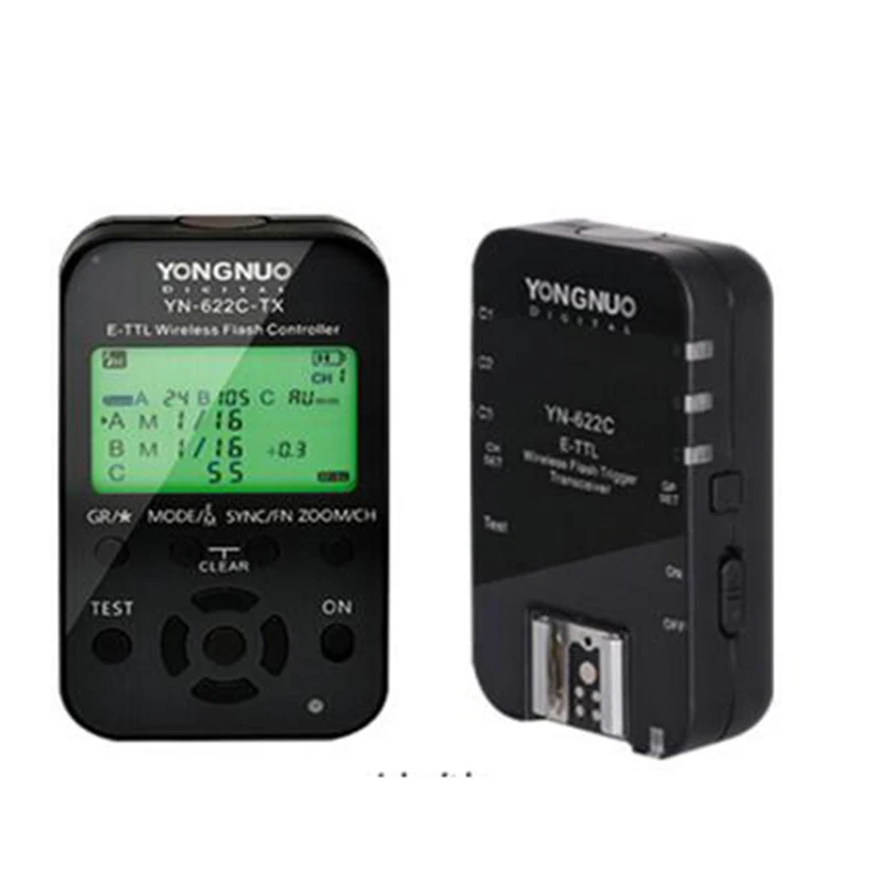 YONGNUO disparador de Flash TTL inalámbrico YN622 YN-622C II KIT de C-TX con sincronización de alta velocidad HSS 1/8000s para cámara Canon 500D 60D 7D 5DIII - 5