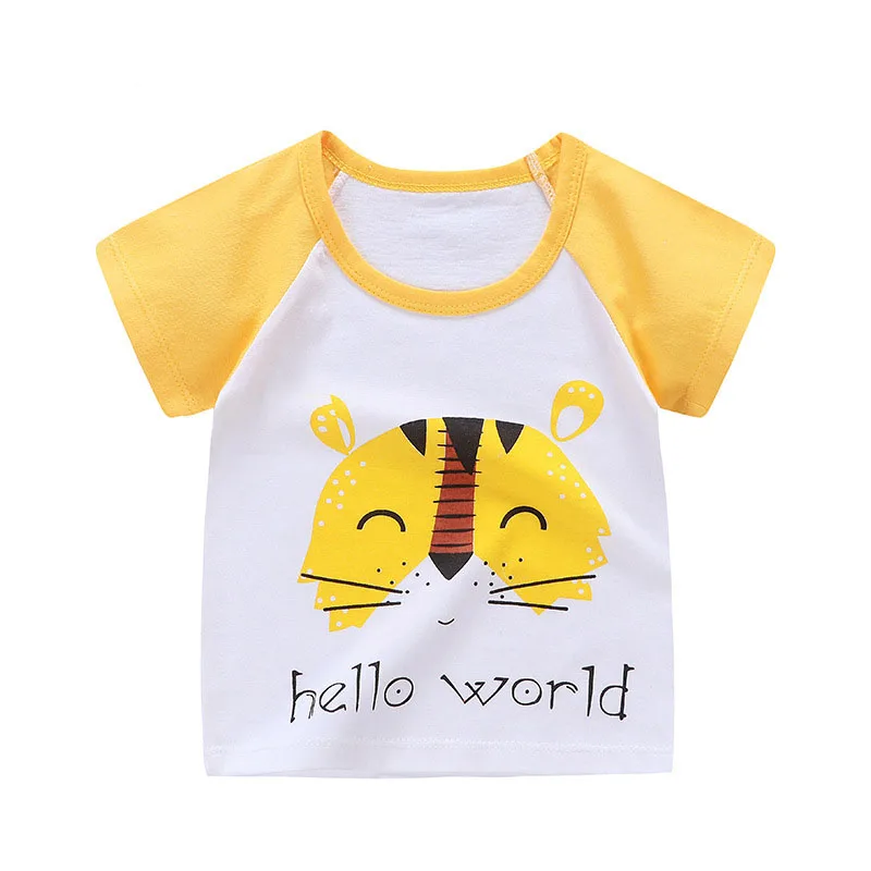 

Summer children's clothing boys and girls t-shirt 2019 baby cartoon animal short-sleeved cotton infant child T-shirt