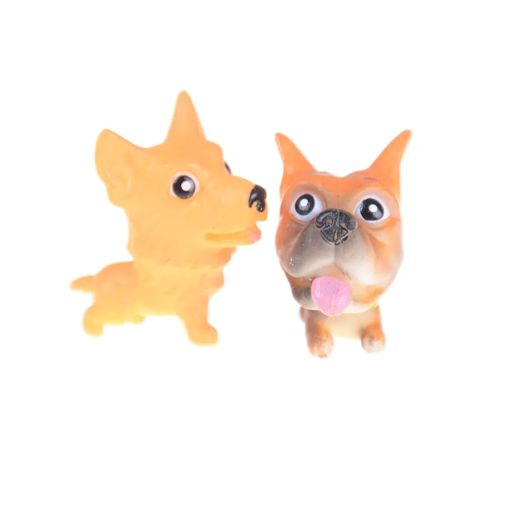 12 шт./компл. Kawaii миниатюрный щенок из ПВХ домашний декор Мини фигурки мультяшных