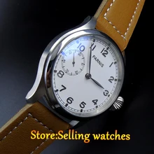 Parnis watch 47mm white dial Luminous 6497 Mechanical hand wind movement Men’s watch