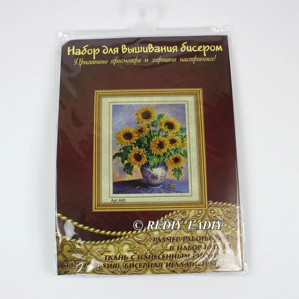 Günstige 30x37,5 cm 3D Genaue gedruckt kristall perlen stickerei kit sonnenblumen beadwork handwerk hand diy perlen kreuz stich APT645