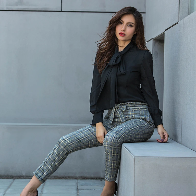 Spring and Autumn Hot Europe and the United States new temperament high waist harem pants casual belt Slim female feet pants Spring and Autumn Hot Europe and the United States new temperament high waist harem pants casual belt Slim female feet pants