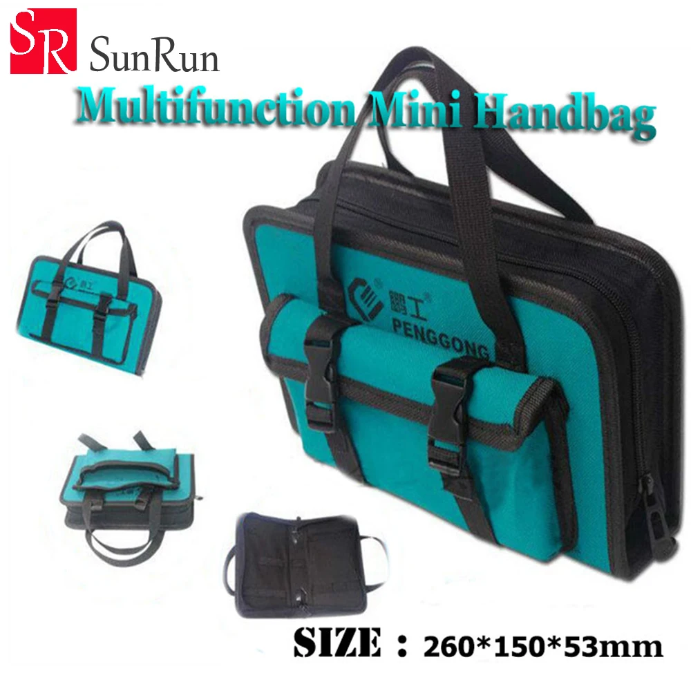 

Wearable & waterproof Oxford Canvas Chisel Roll Rolling Repairing Tool Utility Bag Multifunctional Mini Handbag