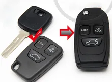 3 Button Modified Folding Flip Remote Key Shell For Volvo S80 S70 V70 C70 S40 V40 XC90 XC70 Fob Key Case 5PCS/lot