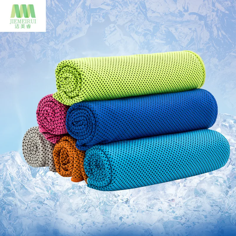 Microfiber ice cold towel custom fitness sports cold towel drop summer