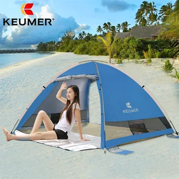 

2016 keumer beach tent automatic 3 - 4 person pop up tent outdoor picnic beach family tent