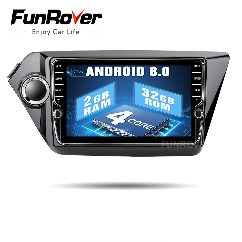 

Funrover IPS Android8.0 Car dvd player for Kia k2 RIO 2010 2011 2012 2013 2014 2015 gps navigation Car Radio video tape recorder
