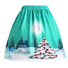 JAYCOSIN Женская Сексуальная Рождественская юбка с принтом Санты, трапециевидная Свободная юбка, модная юбка принцессы с высокой талией, 20 мая