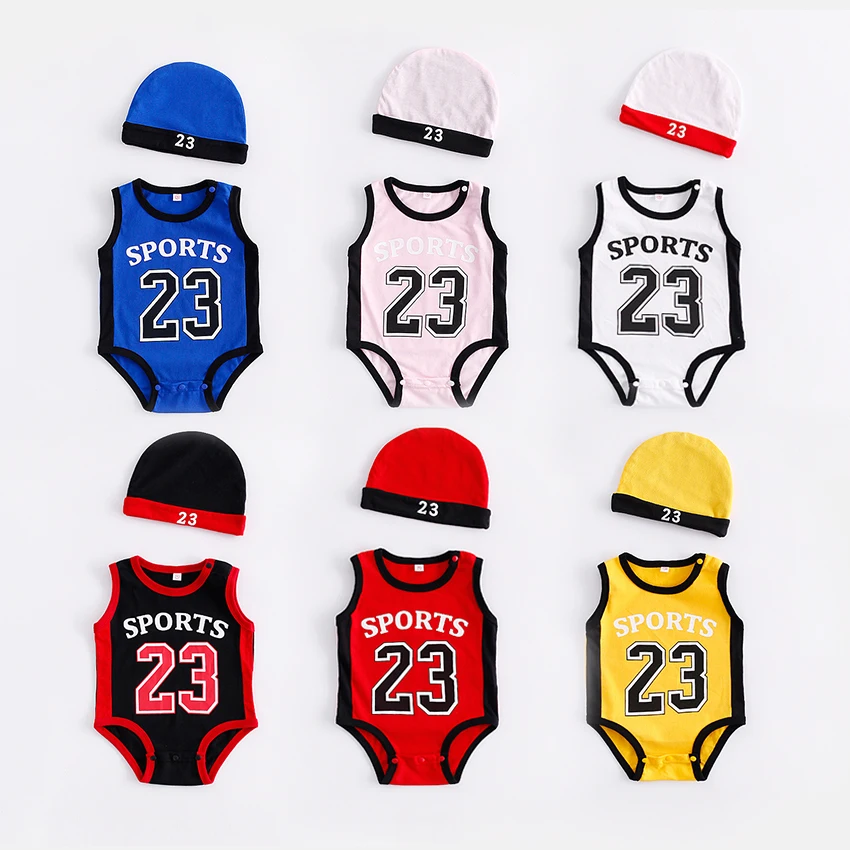 

Newborn Baby Romper Cute Basketball kids Clothes boys Girl Jumpsuits Roupas Infantil Baby Letter 23 Sport Clothing
