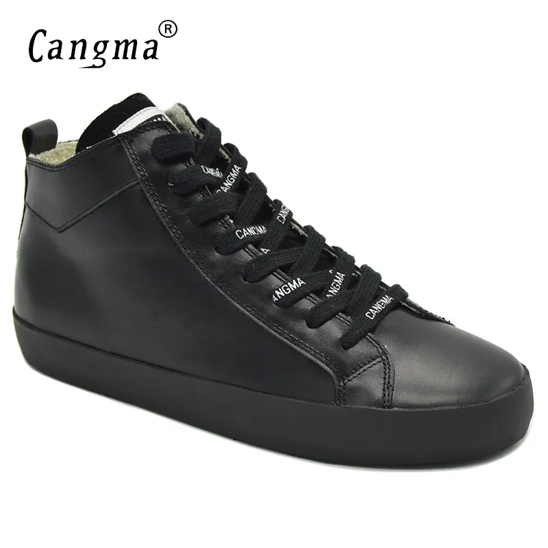 CANGMA/итальянская дизайнерская женская повседневная обувь; белые кроссовки для девочек; обувь из натуральной кожи; женская обувь средней высоты; женские кроссовки