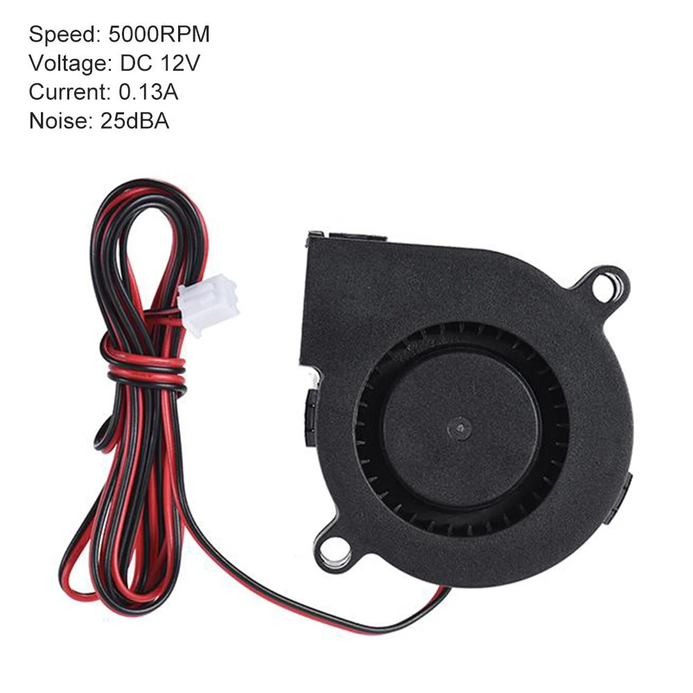 1pc 12V/24V DC Radial Cooling Blow Fan 50mm Hot End Extruder 5000RPM For 3D Printer Parts