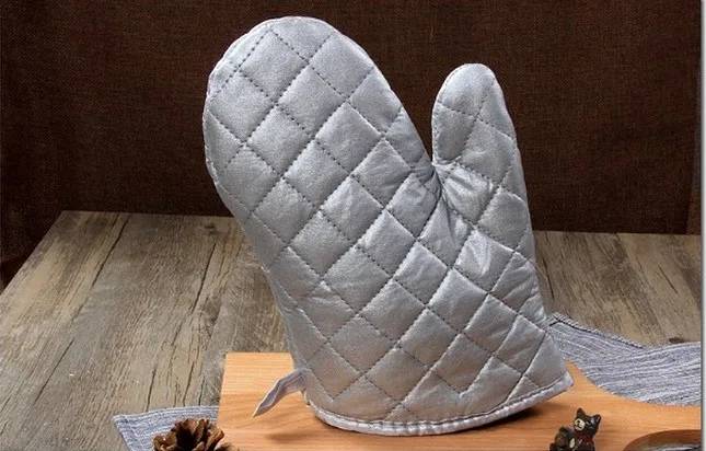 

1PC Heat Resistant Cotton Polyester BBQ Gloves Oven Mitts Pot Holder Mat Barbecue Mitt Vegetable Washing Glove LB 118