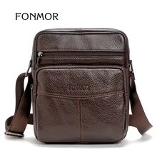 FONMOR Brand Multifarious Zipper Men Bags Genuine Leather Shoulder Messenger bag Vintage Travelling Small bags