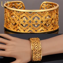 U7 modelo del corazón brazalete pulsera de oro plateado zirconia joyería romántica regalo de las mujeres ronda brazalete de la pulsera h579
