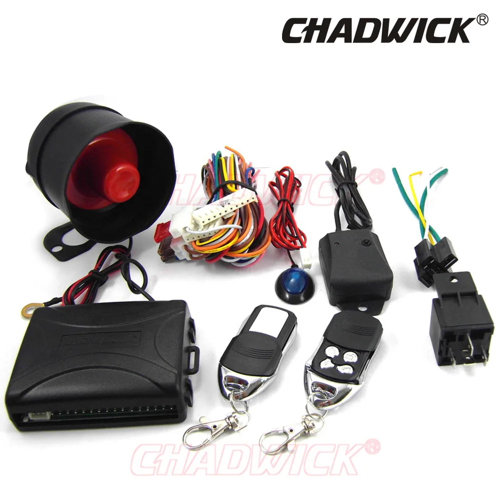 

NEW Universal 1-Way Vehicle car alarm system auto door Keyless Entry Siren 2 Remote Control central door locking 8138 CHADWICK