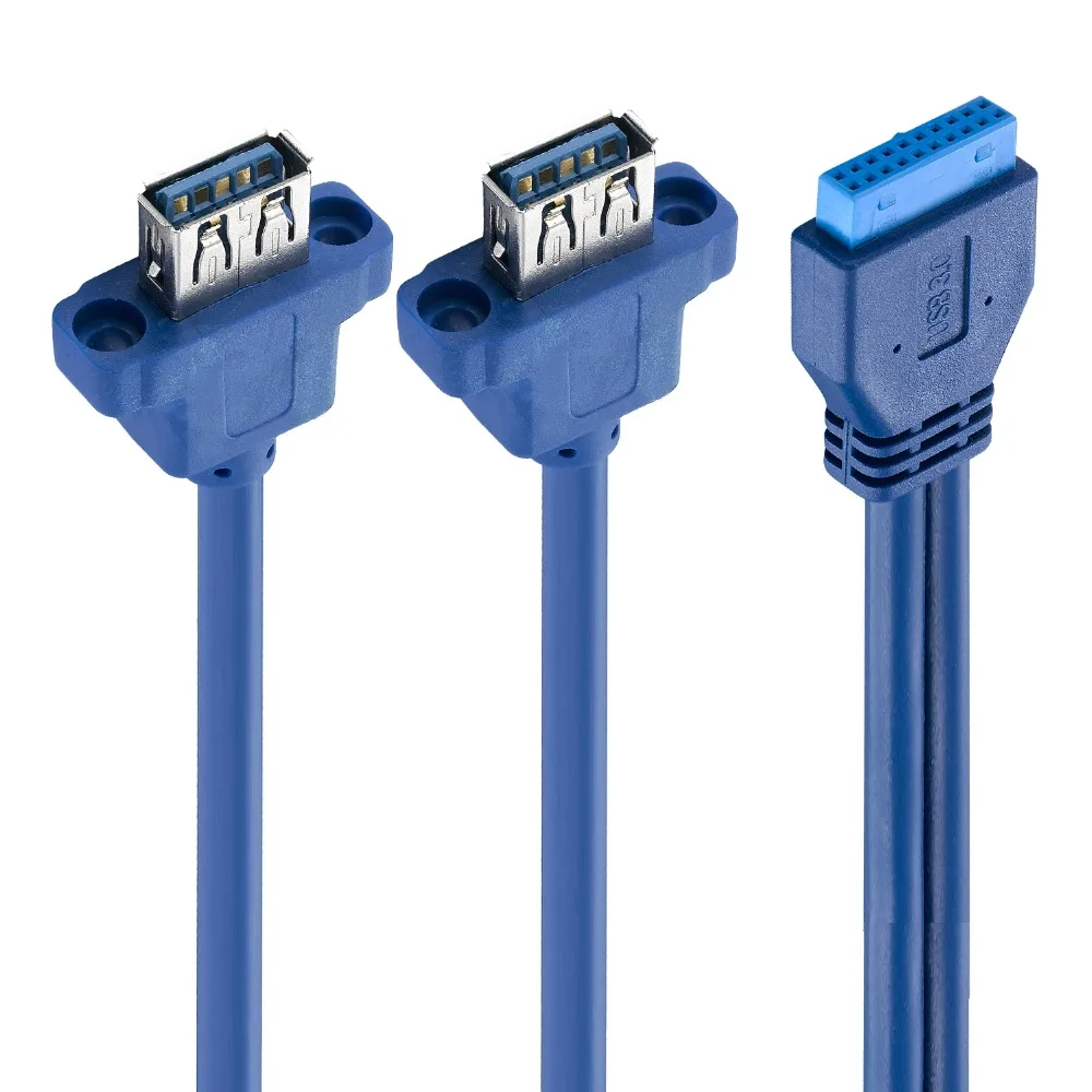 Материнская плата Bochara 20Pin к двойному USB 3 0 женскому кабелю для передачи данных с