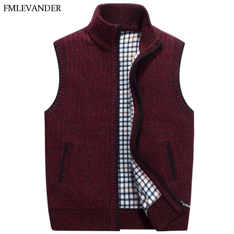 

Gift For Father/Dad Winter Autumn Spring Thick Sweaters Sleeveless Cardigans Sweater Vest