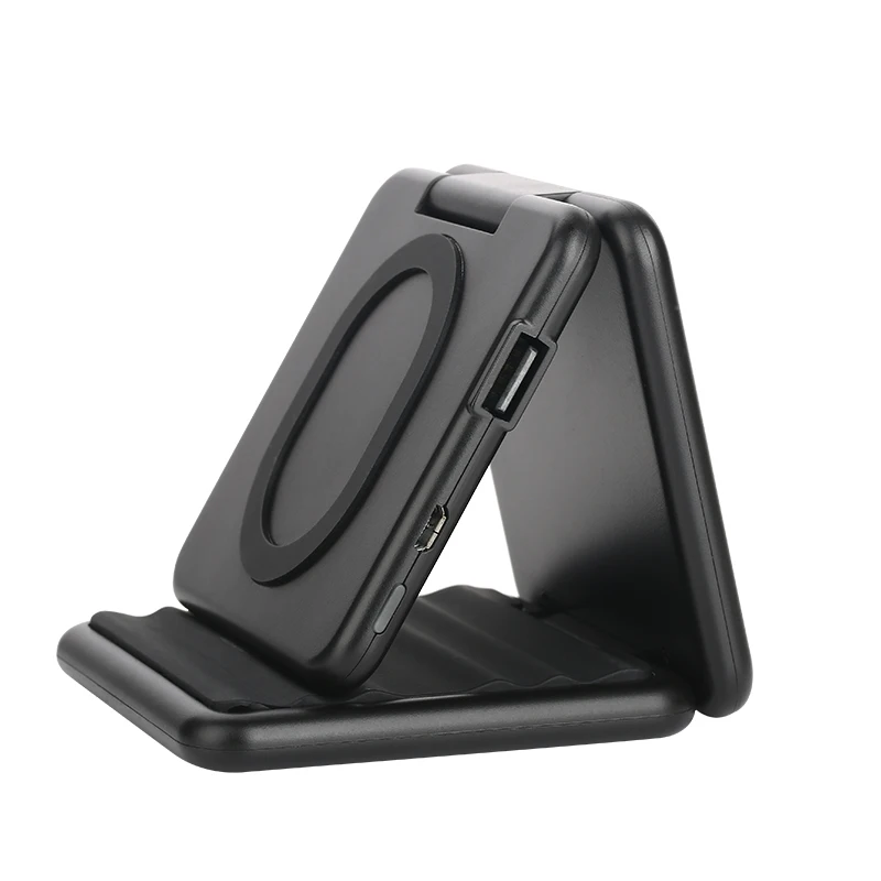 

A600 Qi Wireless Charger Foldable Mobile Phone Stand Vertical Wireless Mobile Power Bank Wireless Charging Treasure