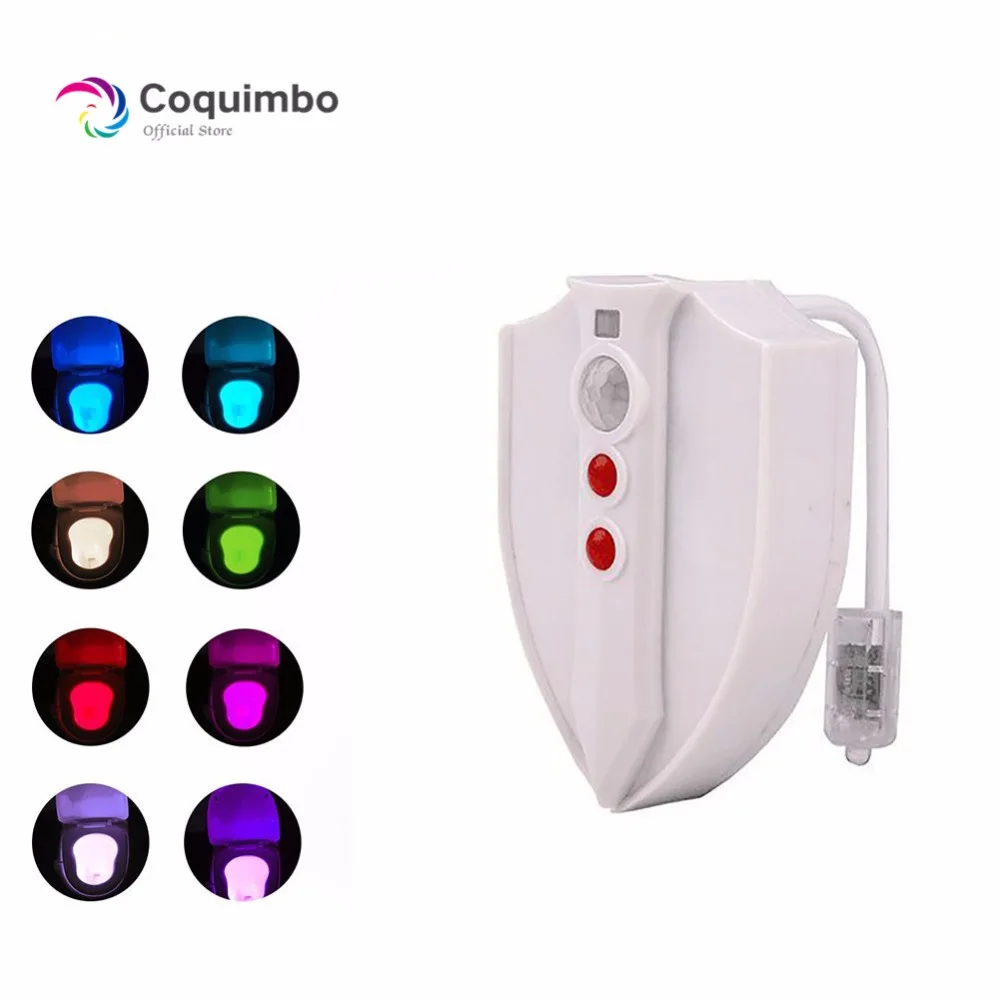 

UV Sterilization LED Backlight For Toilet Bowl With Motion Sensor 8 Colors Bathroom Toilet Light Used 3*AAA Battery Night Light