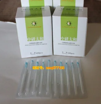 

free shipping TaiHe Acupuncture Needles edged with tube disposable acupuncture needles one pc one tube 100 pcs/box 10 box