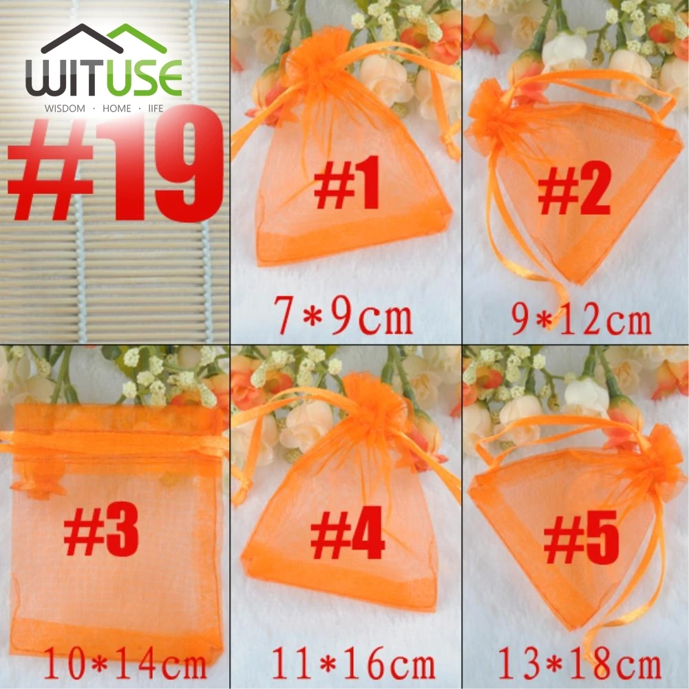 

Cheap Wholesale 7x9 100pcs/lot Small Organza Bags Favor Wedding Christmas Gift Bag Jewelry Packaging Bags & Pouches