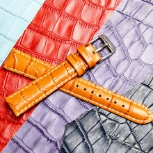 Speacial цветной Ремешок Браслет для часов очень популярный 16 мм загар стежка белый все натуральная кожа унисекс часы WB1036E16GB