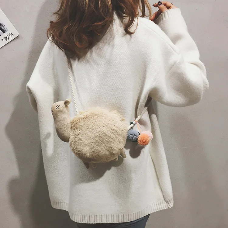 Плюшевый Рюкзак подметальная сумка из альпаки милая игрушка модная мультяшная овечка sac dos enfant kawaii девушки студентка в стиле «Куклы» подарок на день рождения