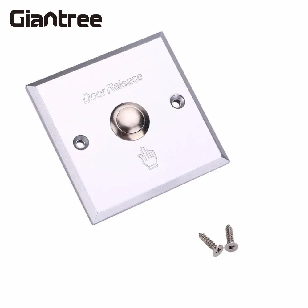 

Giantree Aluminum Alloy Door Bell Ringer Chime Press Push Button Keys Silver Square