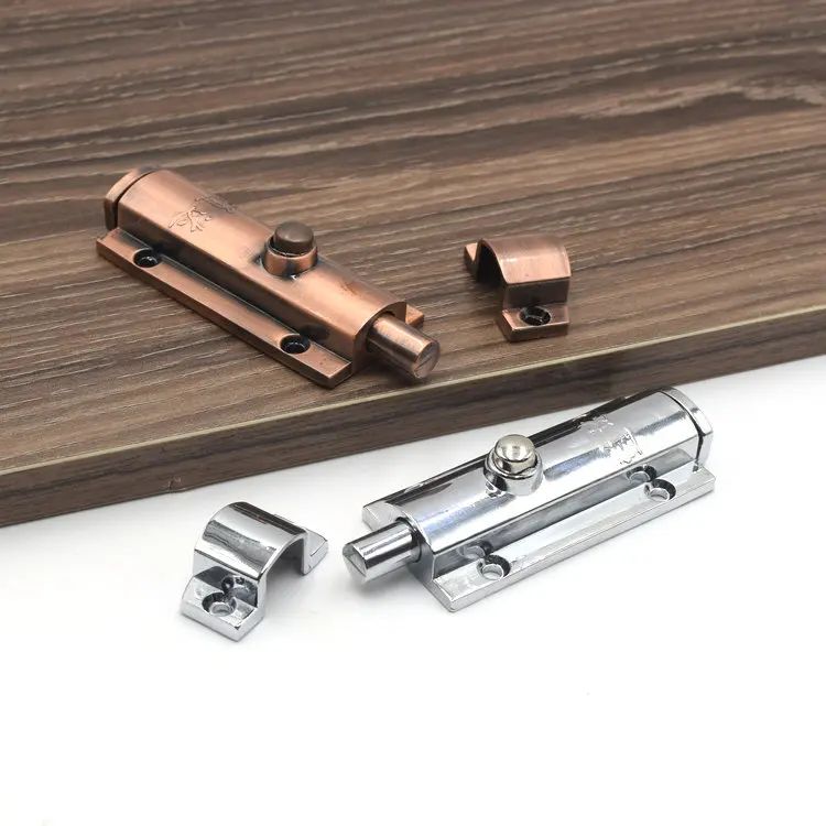 

Home Door Window Security Bolt Lock Button Open Type Chrome Plated Zinc Alloy 88*32mm Rust-proof Durable