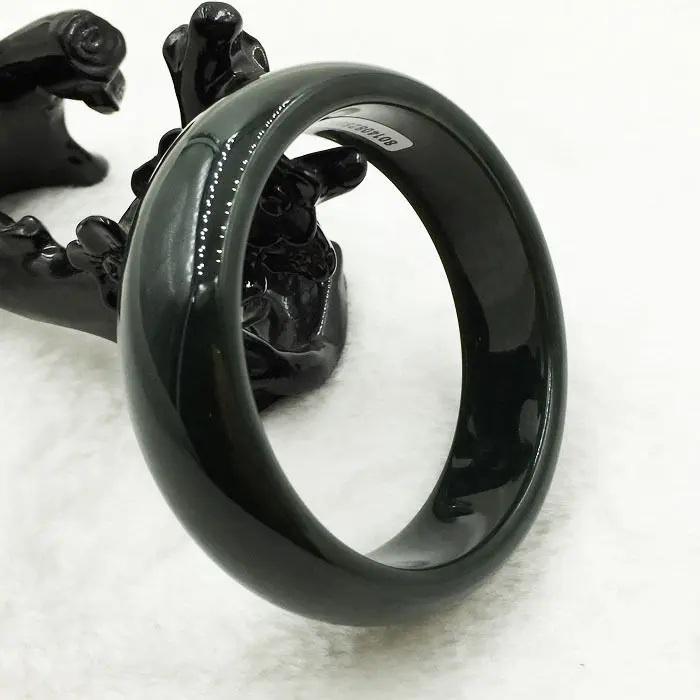 

FREE SHIPPING>>>@@ 60mm Certified Grade A Natural Green Hetian Nephrite Jade Bracelet Bangle 280048 NEW