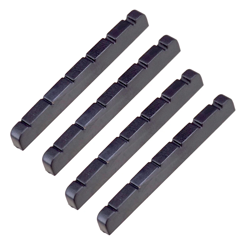 4 Pieces 6 String Electric Guitar Nut Slotted for Stratocaster Strat Telecaster Tele Guitar Replacement 