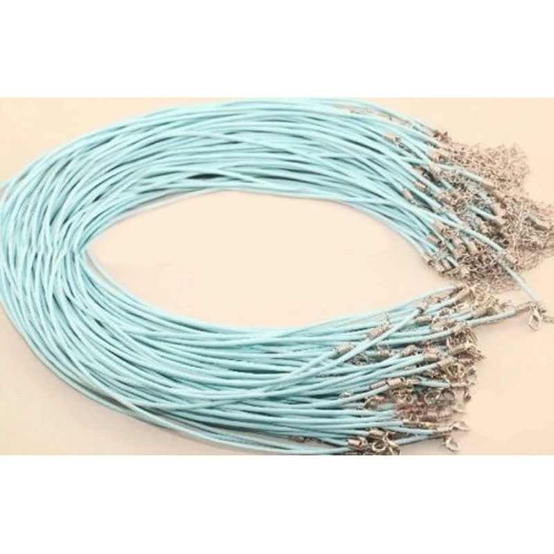 10pcs/lot Vintage DIY Chains Pendant Necklace Shellhard Fashion Leather Cord Necklace Rope Chain with Lobster Clasp Jewelry