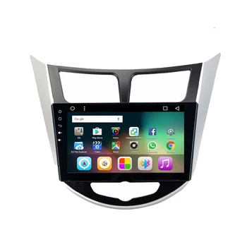 Billige 2din 9 Inch Quad/Octa Core Android 8.1 Auto DVD Player Mit GPS BT WIFI Spiegel Link HD SD/ USB/AUX/RCA Für Hyundai Verna