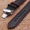 Watch band 18mm 20mm 22mm 24mm Popular Red Stitching Carbon Fiber Fabric Replacement Genuine Leather Watchb and Starp Bracelets ► Photo 2/4