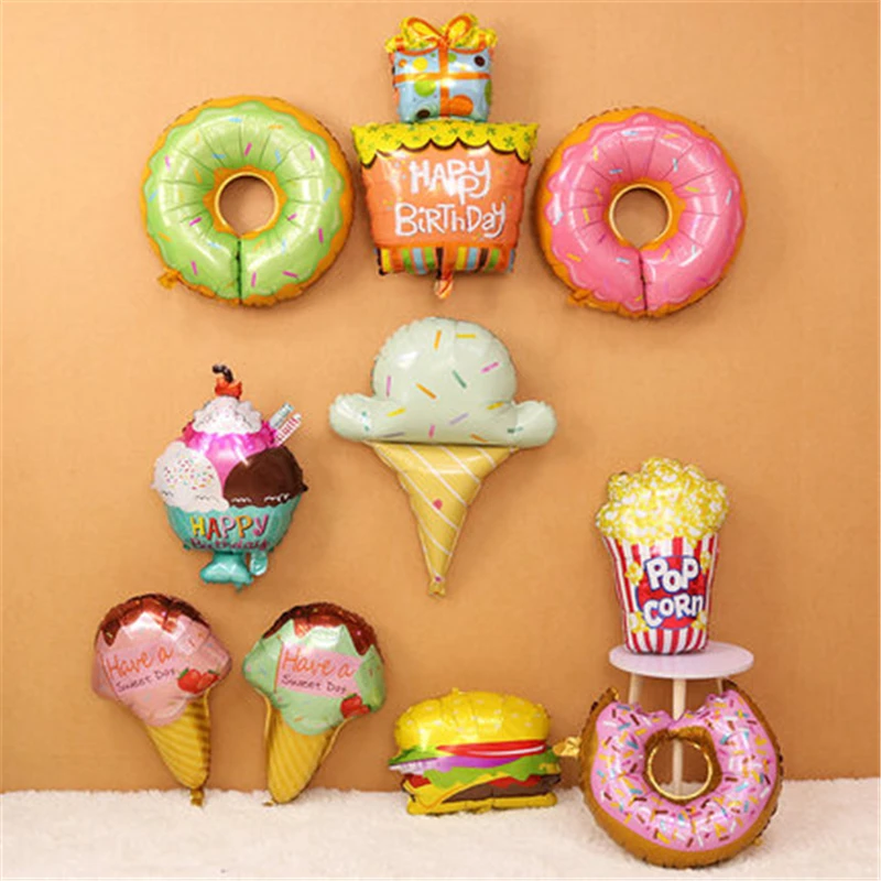 

1pc Babyshower Food and Fruit Aluminium Foil Balloons Birthday Party Ballons Home Balls Birthday Party Decorations Kids / Adult