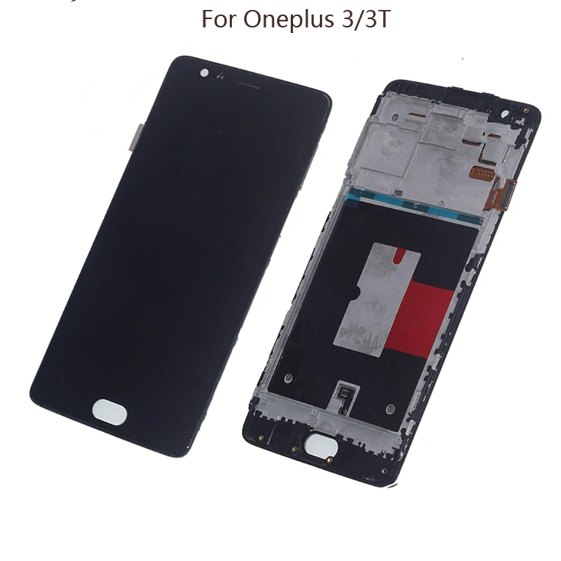 

5.5 inch AMOLED display for Oneplus 3T A3010 oneplus 3 A3000 A3003 LCD touch screen digitizer screen repair parts with frame