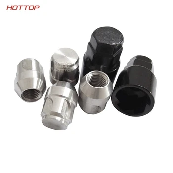 

4 Pieces Steel Anti theft Wheel Screw Bolts with Key For Nissan P1.25 Thread Size Chrome