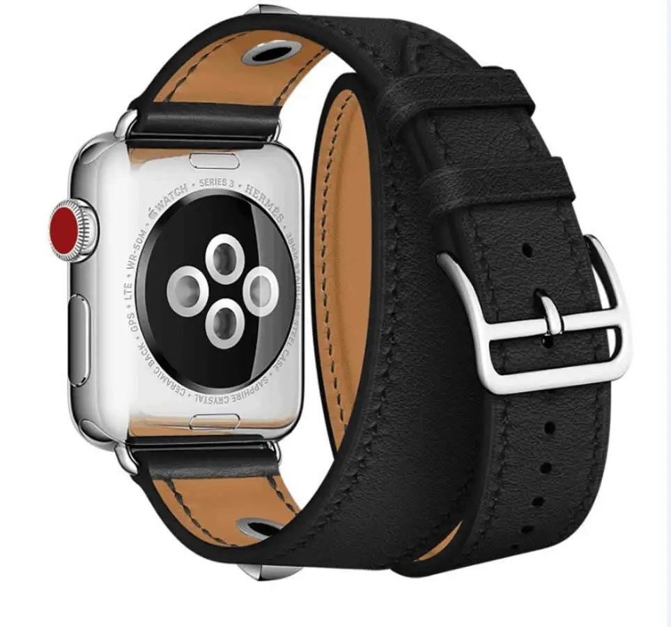 Watch-Band-For-Apple-Watch-Straps-Real-Leather-Double-Tour-For-Apple-Watch-Series-1-2