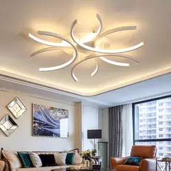 LICAN алюминиевая волна Avize блеск для домашнего декора 110 V 220 V белые люстры светодиодный Современная Потолочная люстра освещение