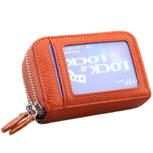 RFID Блокировка натуральная кожа для женщин и мужчин ID держатель для карт Портмоне карта кошелек Кредитная карта Бизнес держатель для карт Органайзер HB43
