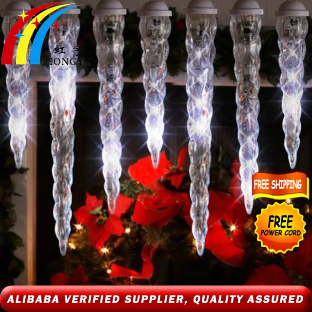 Free Shipping LED Shooting Star Icicle Light String Snow Falling Light