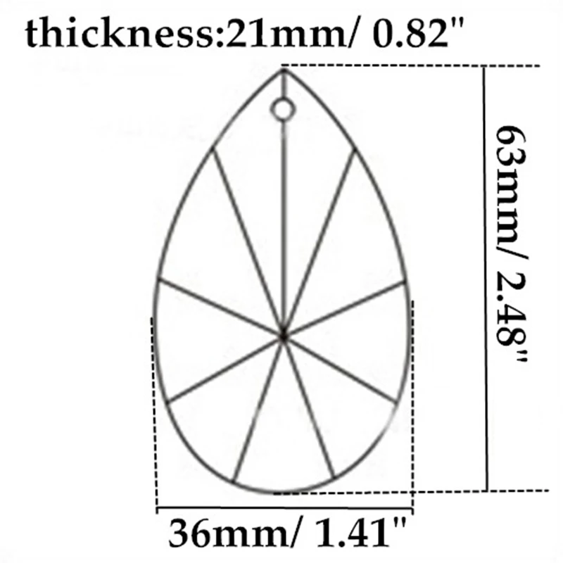 Hierkyst 5 шт. K9 Стекло призмы-кристаллы подвесные люстры Запчасти люстры УФ-лампа освещения Повесьте капли 63 мм 2,4"# 2238-2A