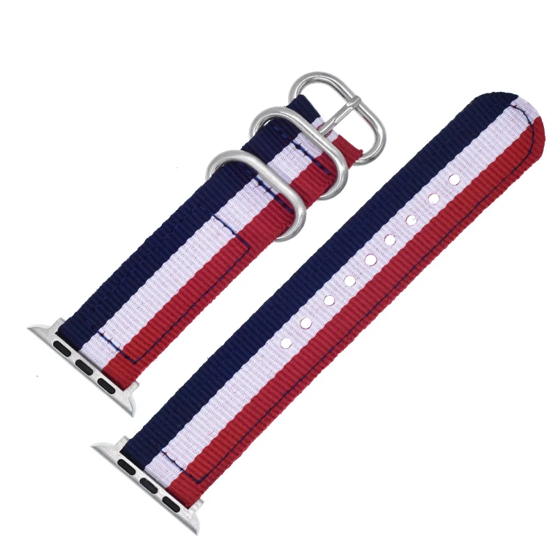 Colorful Nylon Watchband for apple watch Series 1 2 3 band 42 mm  38mm Wrist Bracelet Strap For iWatch Sports Edition