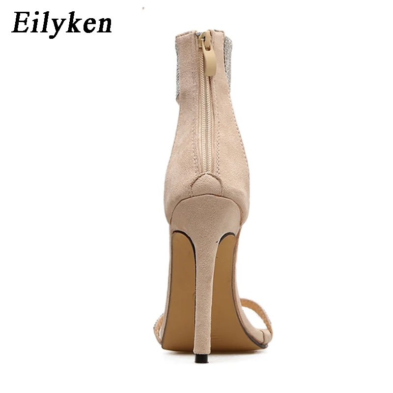 Eilyken Summer Sparkling Diamond Crystal High Heels Women Sandals 2019 New Sexy Club Heels Sandals Women