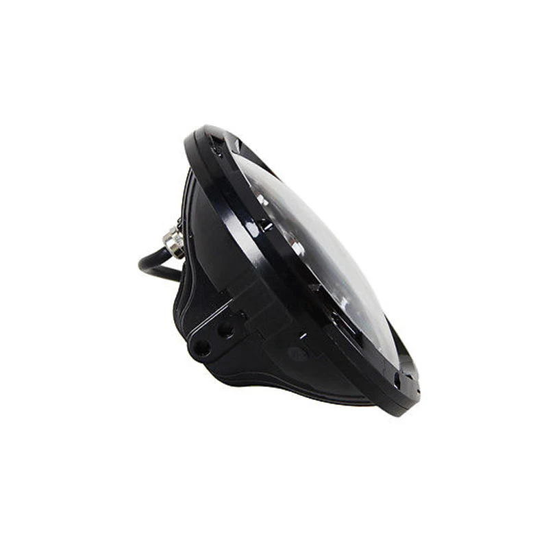 ECAHAYAKU " круглый светодиодный налобный фонарь черный хром 75 Вт светодиодный налобный фонарь H4 штекер DRL Высокий Низкий Луч для SUV Haley для мотоциклов, грузовиков, внедорожников