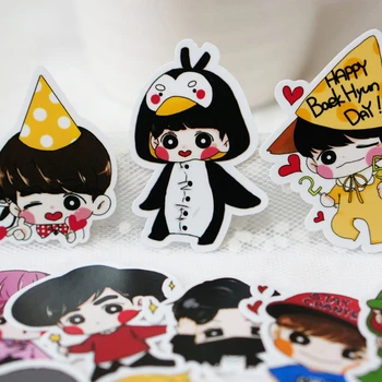 

95pcs Creative Cute Self-made exo Q version pretty boys Scrapbooking Stickers /Decorative Sticker /DIY Craft Photo Albums