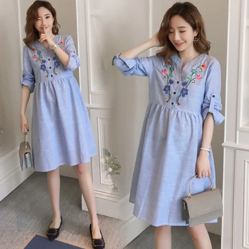 cotton maternity gown