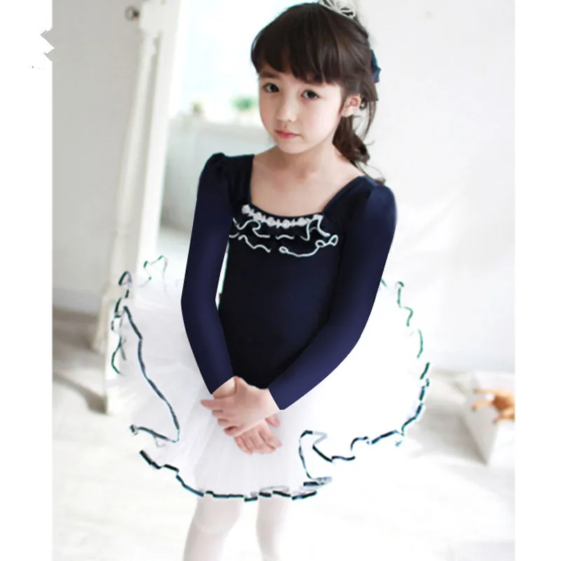 Girl Classic long Sleeve Ballet Dance Dress Baby Girl Performance